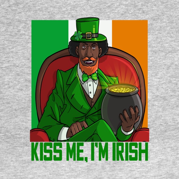 Kiss Me, I'm Irish Black Leprechaun by Noseking